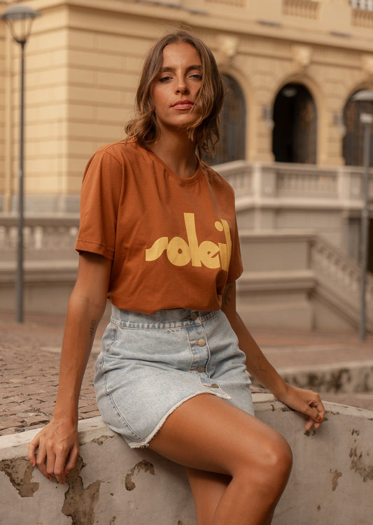 T-Shirt Soleil Caramelo