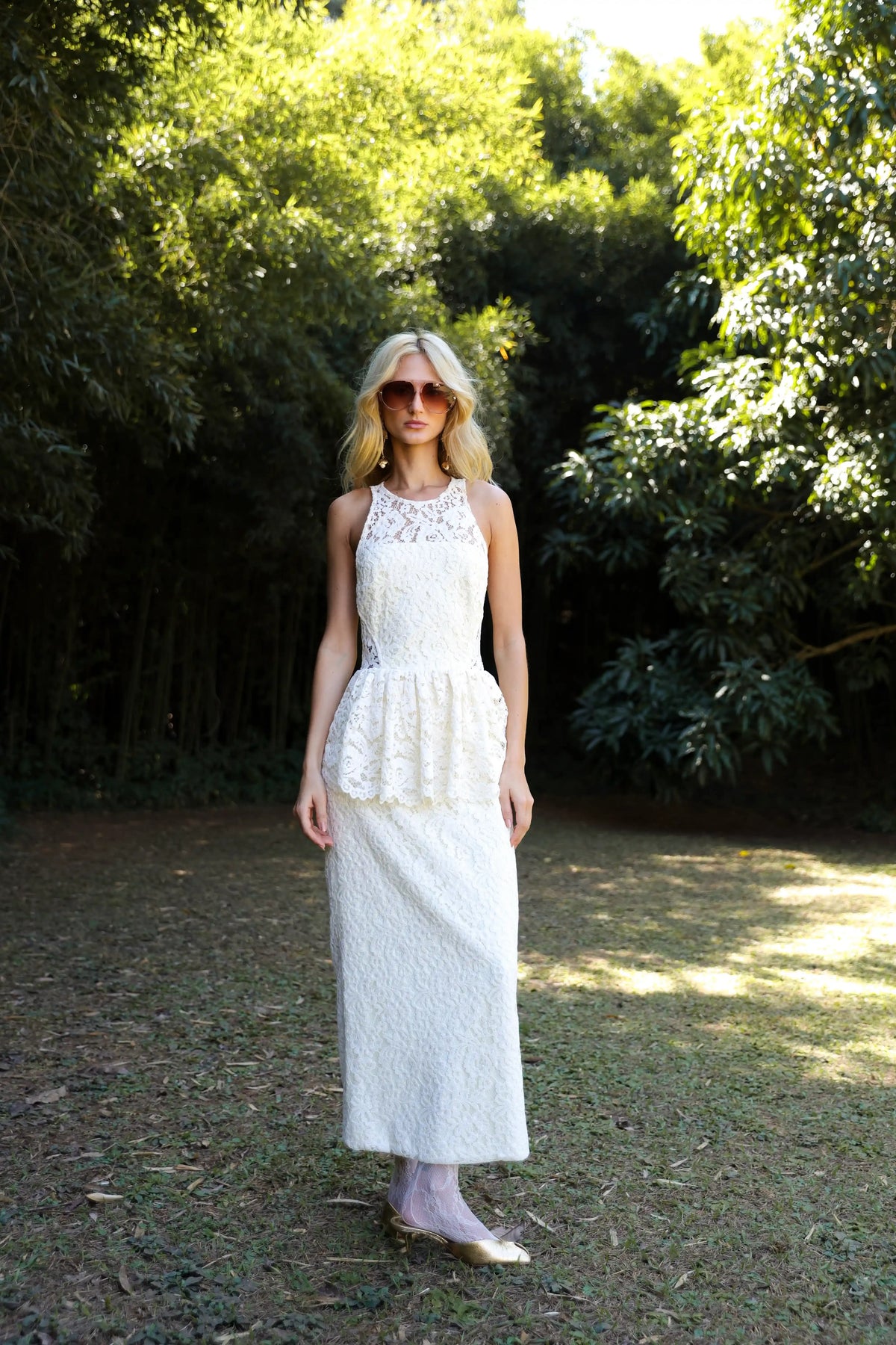 Vestido Milena Renda Midi